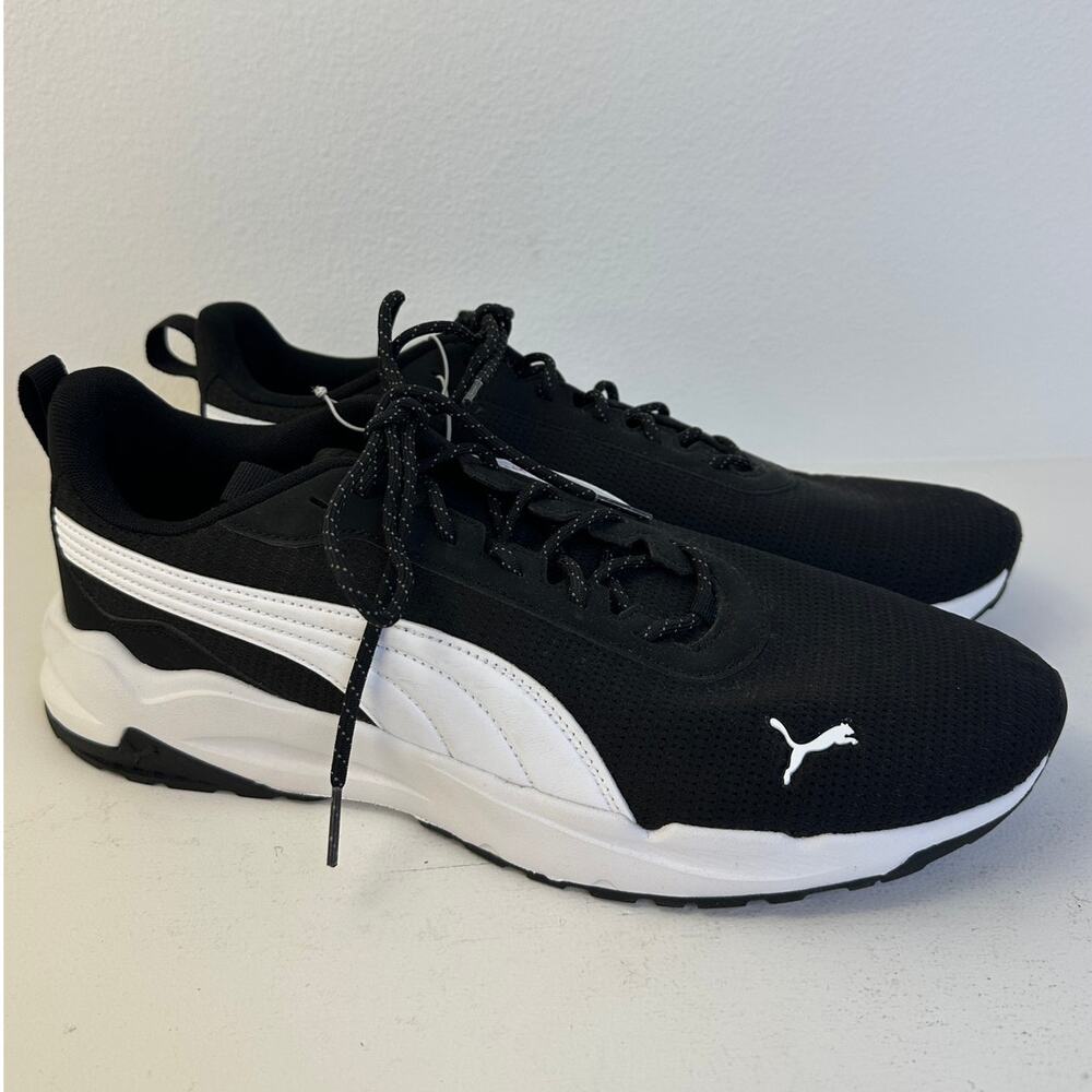 PUMA Zip C Black White Athletic Running Sneakers Men's Sz 12